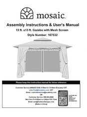 Mosaic 167532 Assembly Instructions & User Manual
