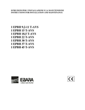 EBARA 1 EPBH 18.5 T-AVS Instruction For Installation And Maintenance