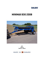 DALBO MINIMAX 830 2008 Manual