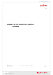 Murata SCC1000 Series Assembly Instructions Manual
