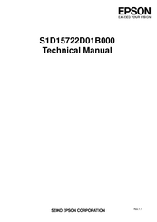 Epson S1D15722D01B000 Technical Manual