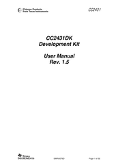Texas Instruments Chipcon Products CC2431 User Manual