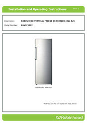 ROBINHOOD RHVFF332X Installation And Operating Instructions Manual