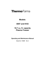 ThermoForma 8103 Operating And Maintenance Manual