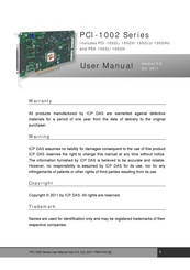 Icp Das Usa PCI-1002 Series User Manual
