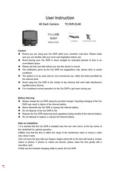 Metra Electronics TE-DVR-DL4K User Instruction