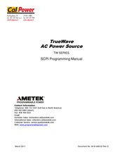 Ametek TW Series Programming Manual