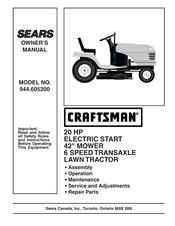Sears CRAFTSMAN 944.605200 Owner's Manual