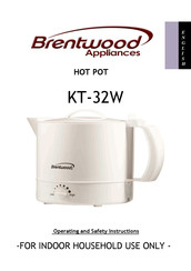 Brentwood Appliances KT-32W Operating And Safety Instructions Manual