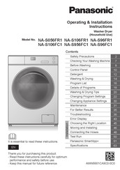 Panasonic NA-S956FC1 Operating & Installation Instructions Manual