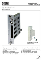 Wisi OH 85 H Operating Instructions Manual