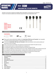 ENSIM SENSORS EGW 201 Operating Manual