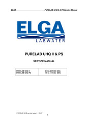 ELGA PURELAB UHQ PS Service Manual