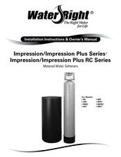 Water Right Impression Plus RC Series Installation Instructions & Owner's Manual