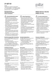 Pilz PNOZ X7 24 V DC/AC Operating Instructions Manual
