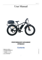e-nova PERFORMANCE-NOVABIKE HPNB2201 User Manual