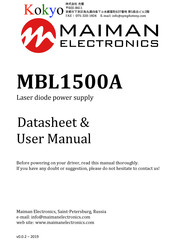MAIMAN ELECTRONICS MBL1500A User Manual