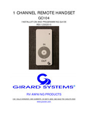 Girard Systems GC104 Installation And Programming Manual
