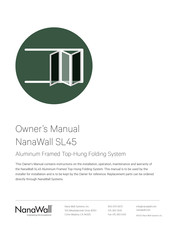 NanaWall SL45 Owner's Manual