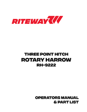 RITEWAY RH-9222 Operator's Manual & Parts