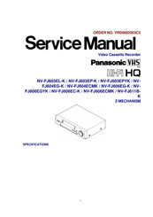 Panasonic NV-FJ603EP-K Service Manual