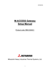 Mitsubishi Heavy Industries RM-CGW-E1 Setup Manual