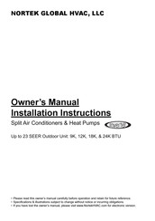 Nortek GXH24(7.0)LSK4DH Owner's Manual