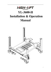 HiGH-LiFT YL-3600-H Installation & Operation Manual