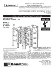 BendPak PL-18000 Installation And Operation Manual
