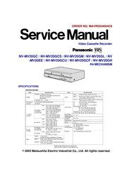 Panasonic NV-MV20GL Service Manual