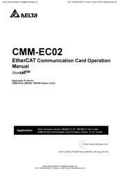 Delta CMM-EC02 Operation Manual