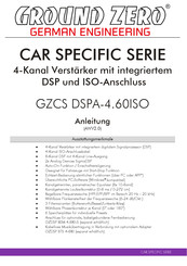 Ground Zero GZCS DSPA-4.60ISO Owner's Manual