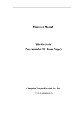 Tonghui Electronics TH6400 Series Operation Manual