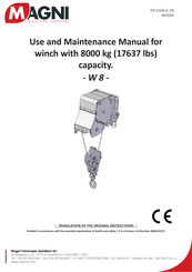 Magni W 8 Use And Maintenance Manual