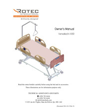 Rotec Versatech 1100 Owner's Manual