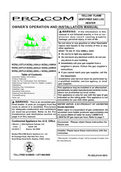 Procom WZN30HLA Owner's Operation And Installation Manual