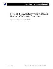 Teknic EF-785 Installation Manual