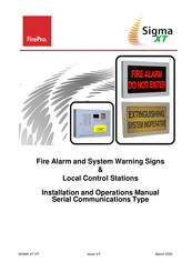 FirePro Sigma XT Installation And Operation Manual