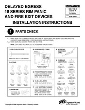 Ingersoll-Rand Monarch DX-18-R Installation Instructions Manual
