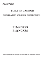 PowerPoint P175NGXSS Installation And User Instructions Manual