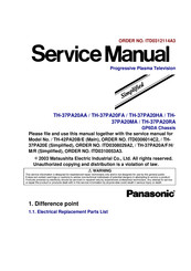 Panasonic TH-37PA20H Service Manual