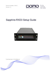 Domo Sapphire RXD3 Setup Manual