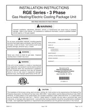 Allied RGE Series Installation Instructions Manual