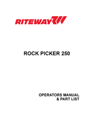 RITEWAY RR-250-ST-Rock Picker Operator's Manual & Parts