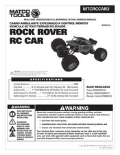 Matco Tools ROCK ROVER RC CAR Owner's Manual