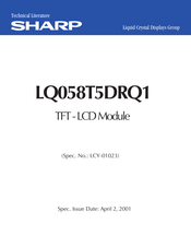 Sharp LQ058T5DRQ1 Service Manual