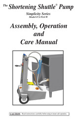 Shortening Shuttle S-914-W Assembly, Operation And Care Manual