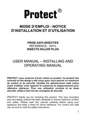 Protect GH1L User Manual, Installing And Operating Manual