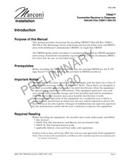 Marconi TRIND C00012-005-MPBS Installation Manual
