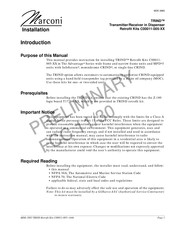 Marconi TRIND C00011-005-NF-S Installation Manual